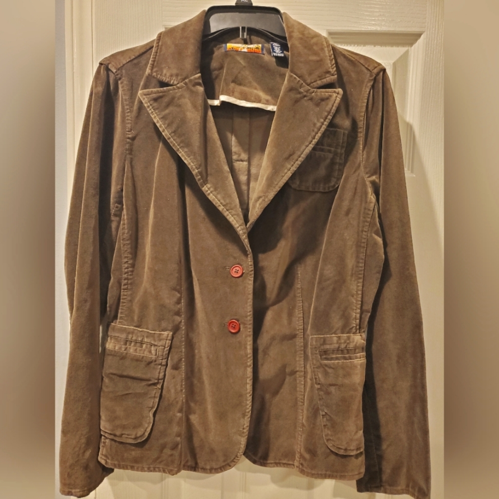 Havana Jack's Cafe Women's Jacket 10 Espresso Brown Cotton NWT